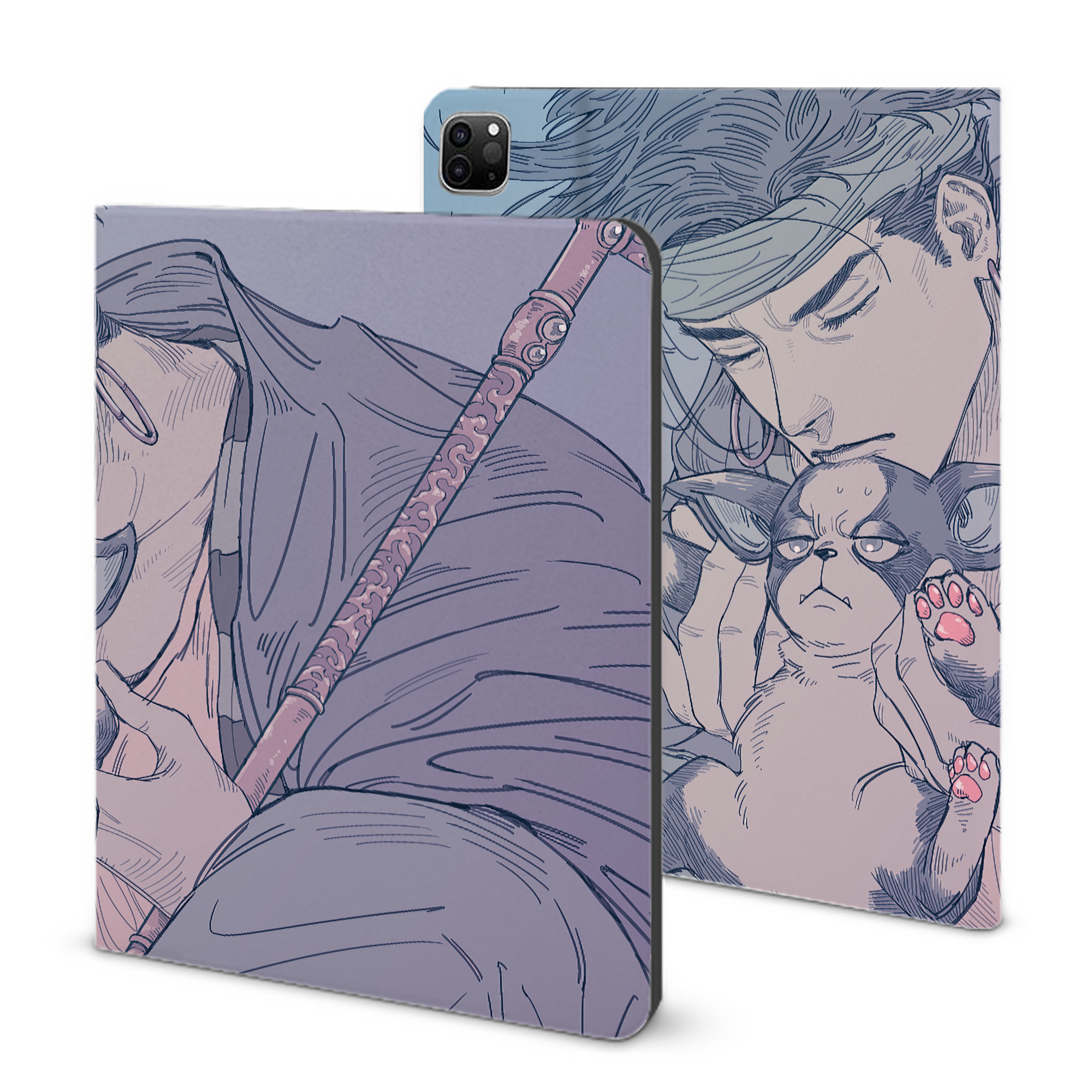 （画像用） ジョジョの奇妙な冒険 JoJo's Bizarre Adventure IPad ケース ブック型 PUレザー TPU 耐衝撃 軽量 薄型 ペン収納なし 全面保護 IPad 各モデル対応